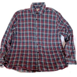 Carbon2Cobalt Men's Flannel Button Down Shirt Size Medium
